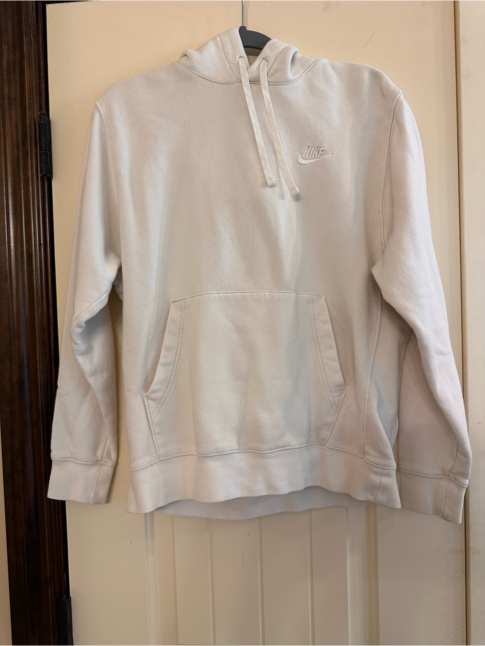 Nike Off-White Pullover Hoodie with Subtle Swoosh